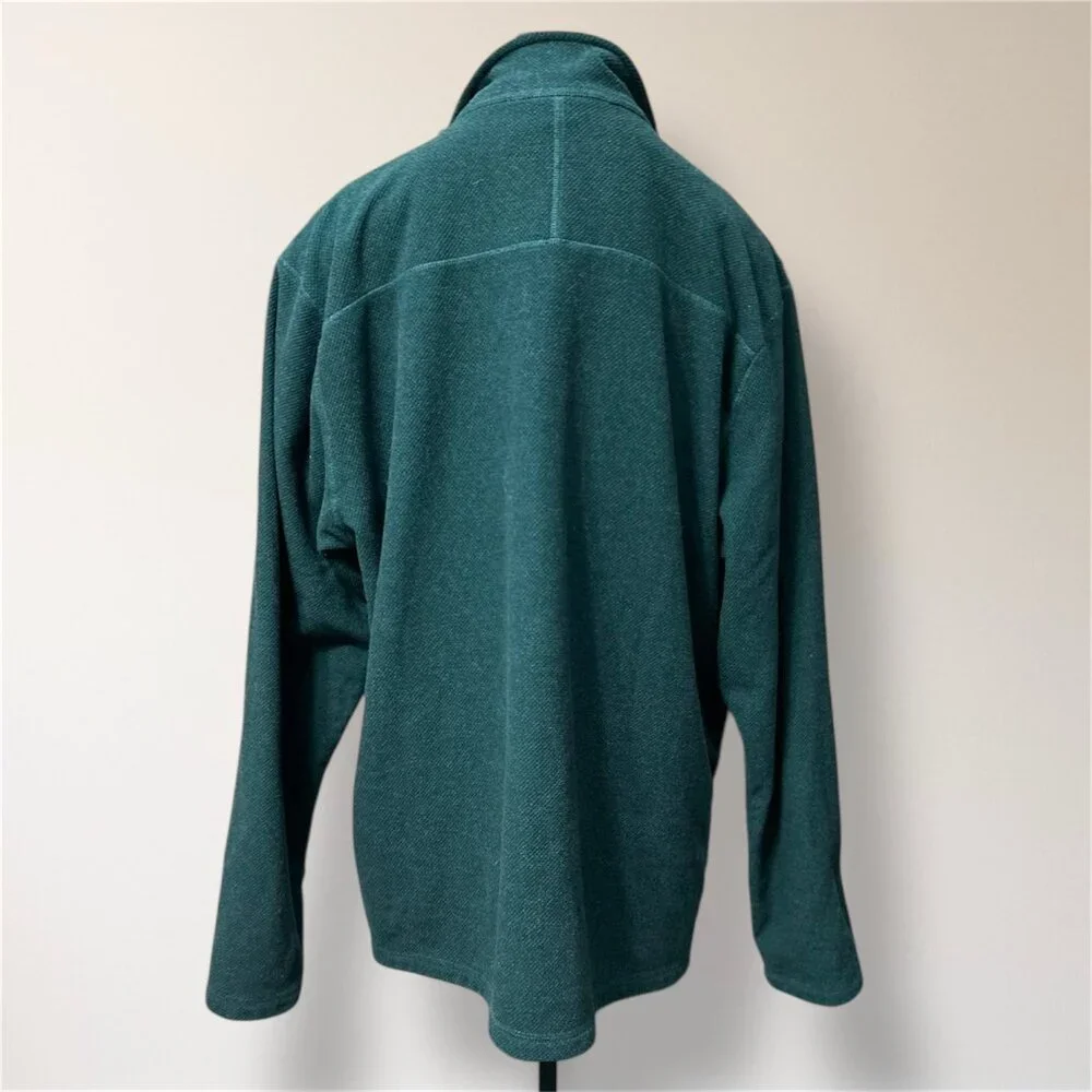 The North Face Men’s XXL Green Textured Cap Rock Fleece 1/4 Zip Pullover Outdoor
